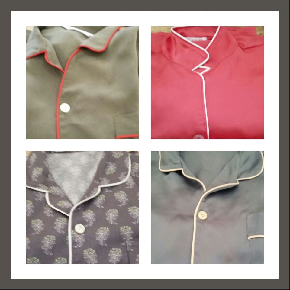 PIJAMAS DE HOMBRE Y DE MUJER EN RASO Y SEDA LAVADA. CONFECCIÓN DE ALTA CALIDAD PARA LA ROPA DEL HOGAR