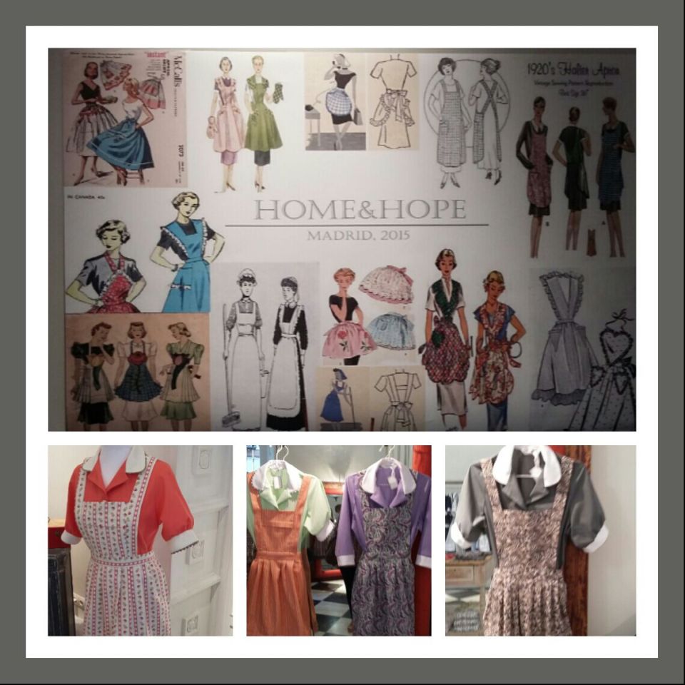 DELANTALES, MANTELES, BATAS PARA EL SERVICIO. ROPA PARA EL HOGAR HECHA EN MADRID