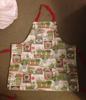 Delantal con dibujo de macetas HOME&HOPE MADRID